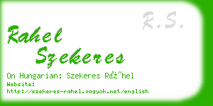 rahel szekeres business card